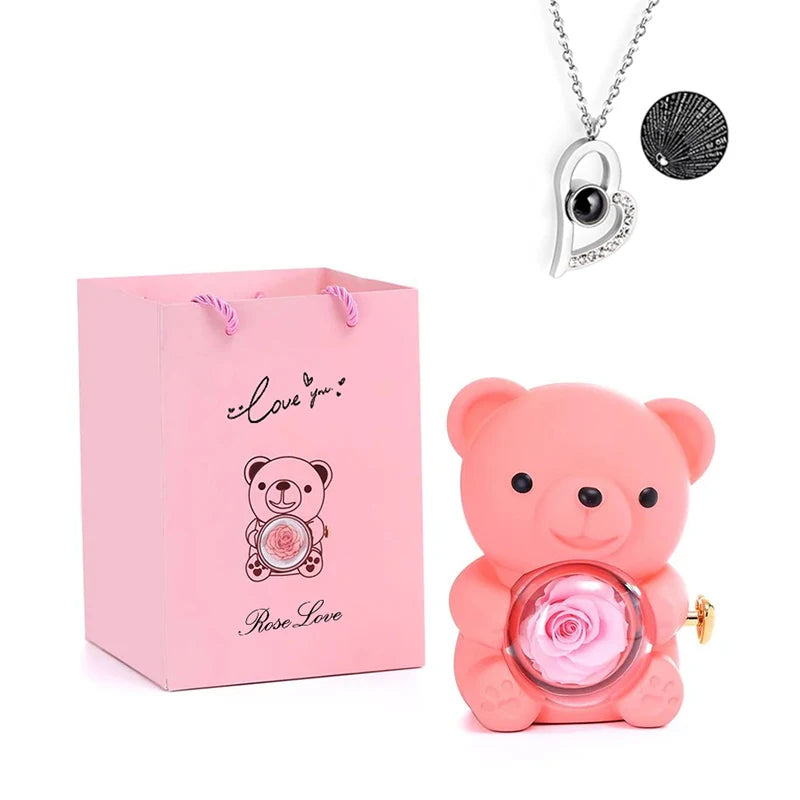 Eternal Love Teddy Bear Rose Box