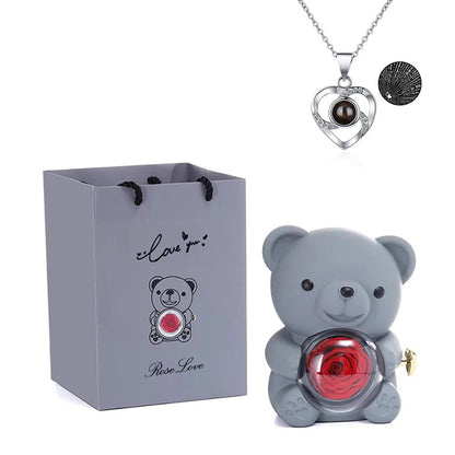 Eternal Love Teddy Bear Rose Box