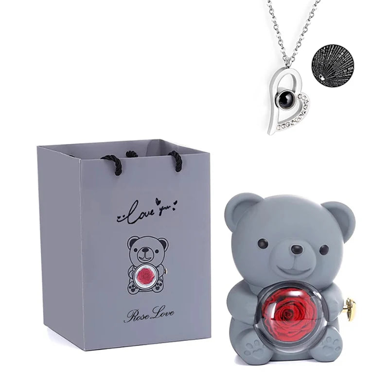 Eternal Love Teddy Bear Rose Box